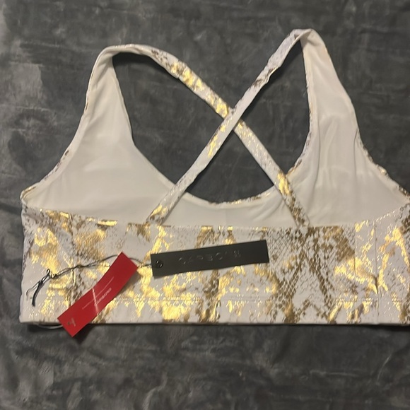 Carbon38 Metallic Snake Contour Cross-Back Bra - Picture 8 of 9